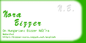 nora bizzer business card